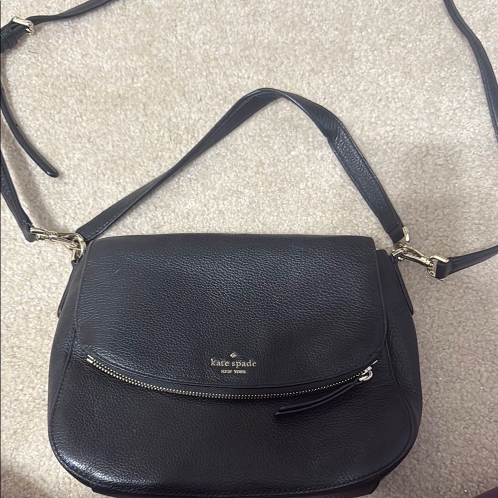 Kate Spade Black Pebbled Leather Crossbody Bag